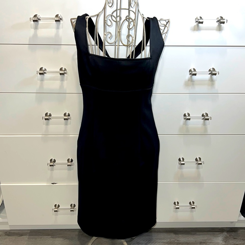 Hugo Buscati Vintage Black Bodycon Dress, size S